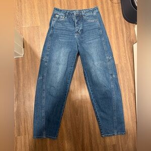 Women’s habitual blue barrel jeans